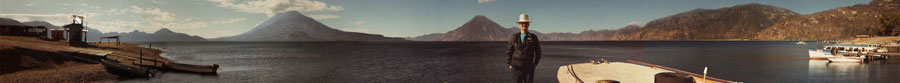 panorama of Lake Atitlan, looking south from Panajachel